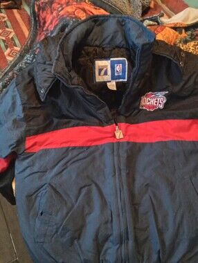 #685 LOGO 7 Men's Navy and Red Rockets Windbreaker Jacket